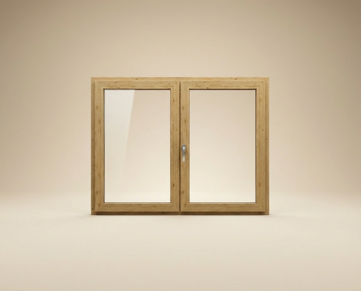 klassische Kunststofffenster im Raum